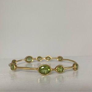 IPPOLITA 18k gold 9-stone Peridot Rock Candy bangle